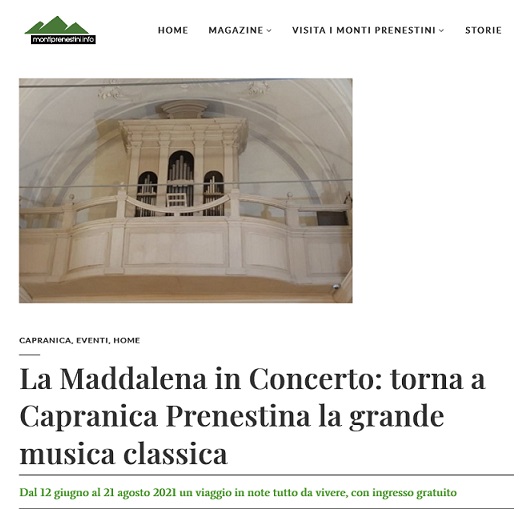 La Maddalena in Concerto2021-Monti Prenestini