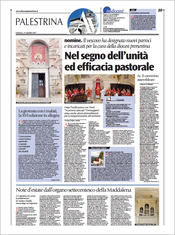 Diocesi di Palestrina - 15 Settembre 2019