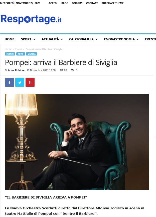 Pompei arriva il Barbiere di Siviglia Resportage