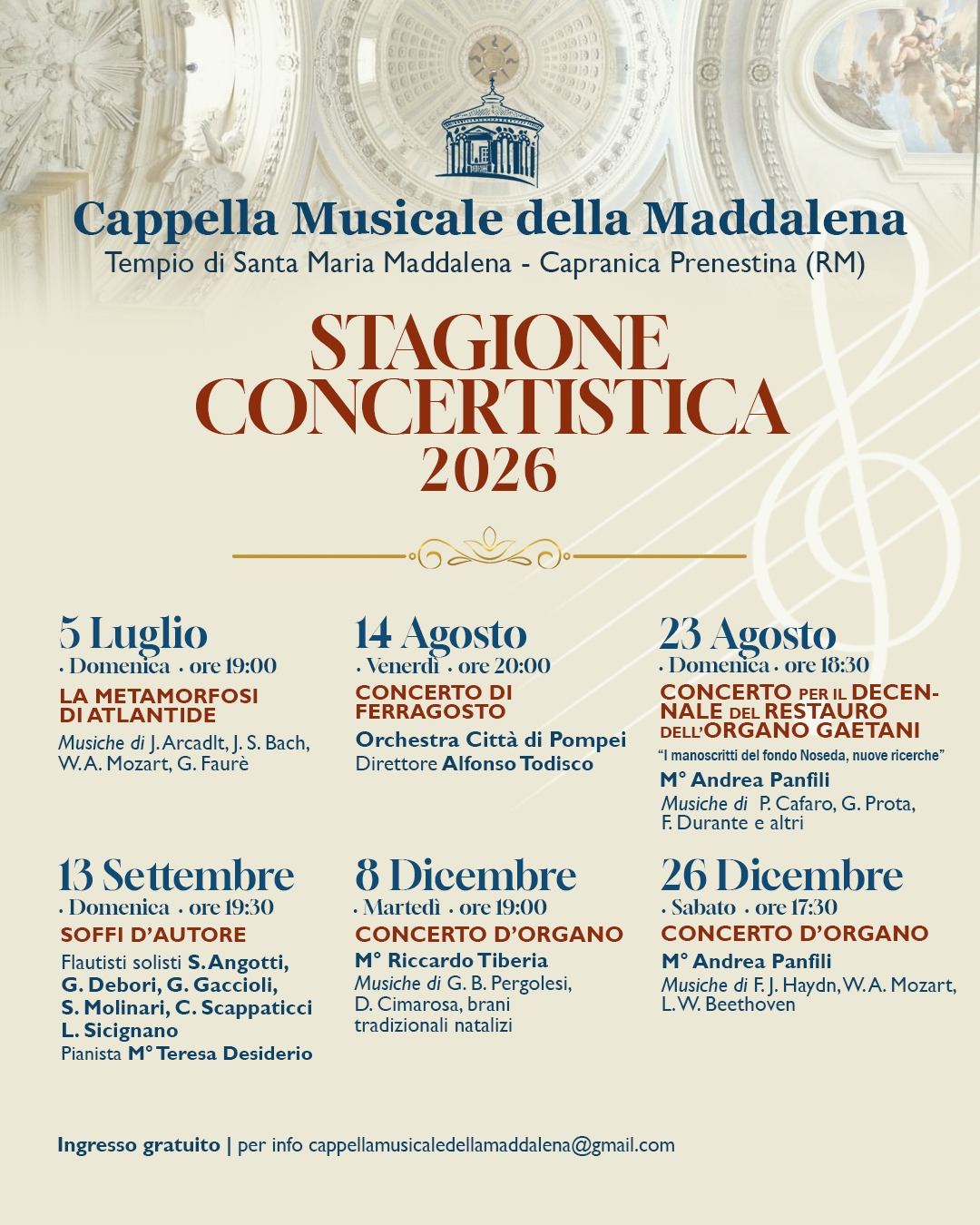 stagione concertistica 2026