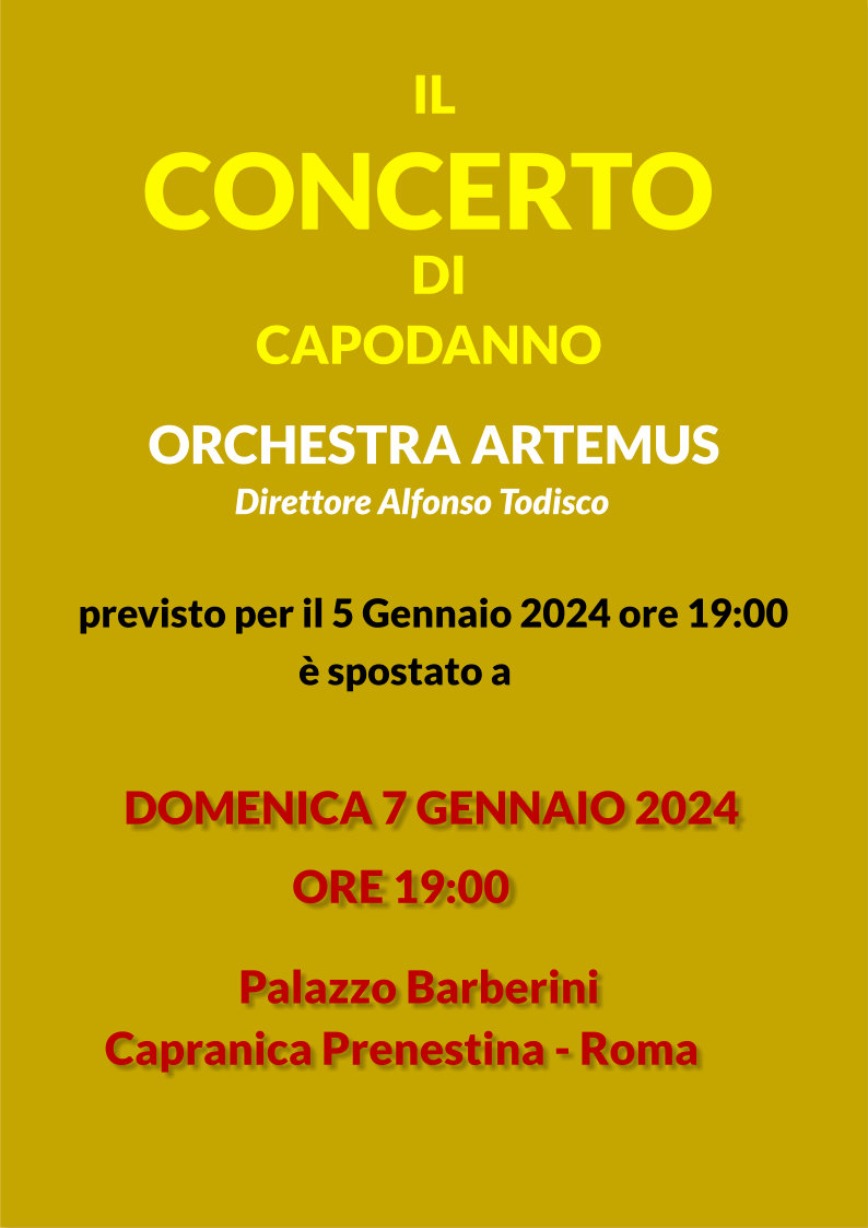 spostamento concerto capodanno 2024
