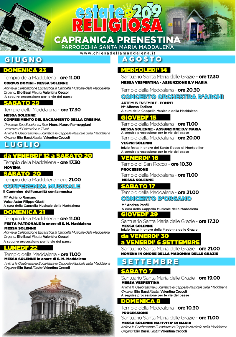 Estate religiosa 2019