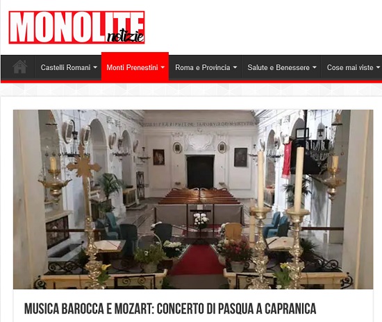 Monolite Notizie