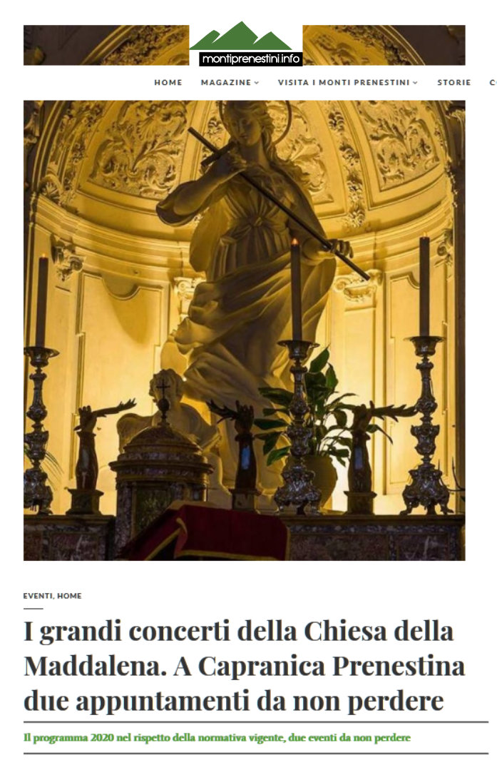 eventi capranica Monti Prenestini