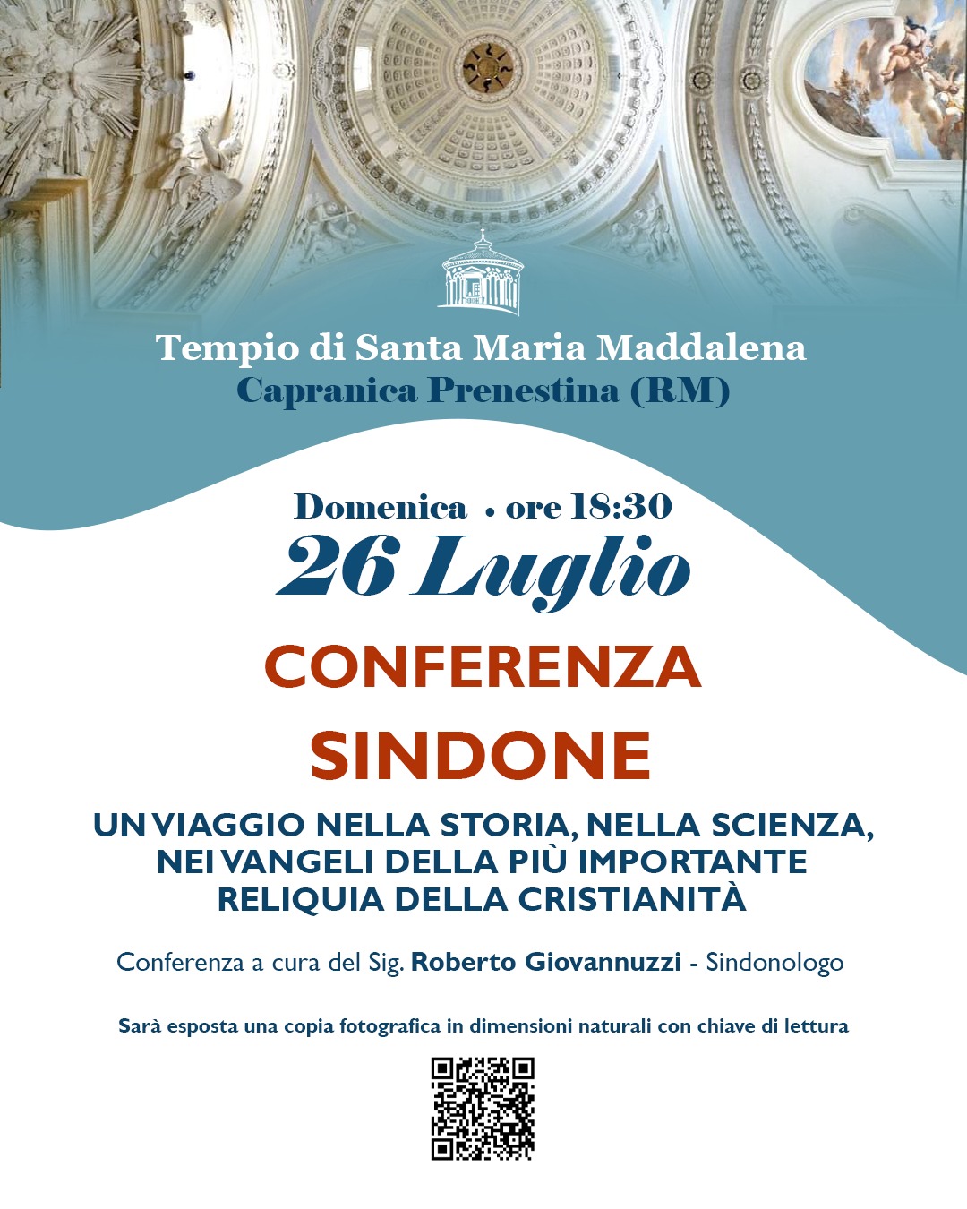 conferenza sindone 26 07 2026