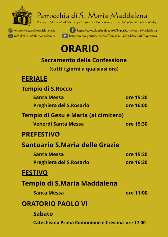 Orari Invernali