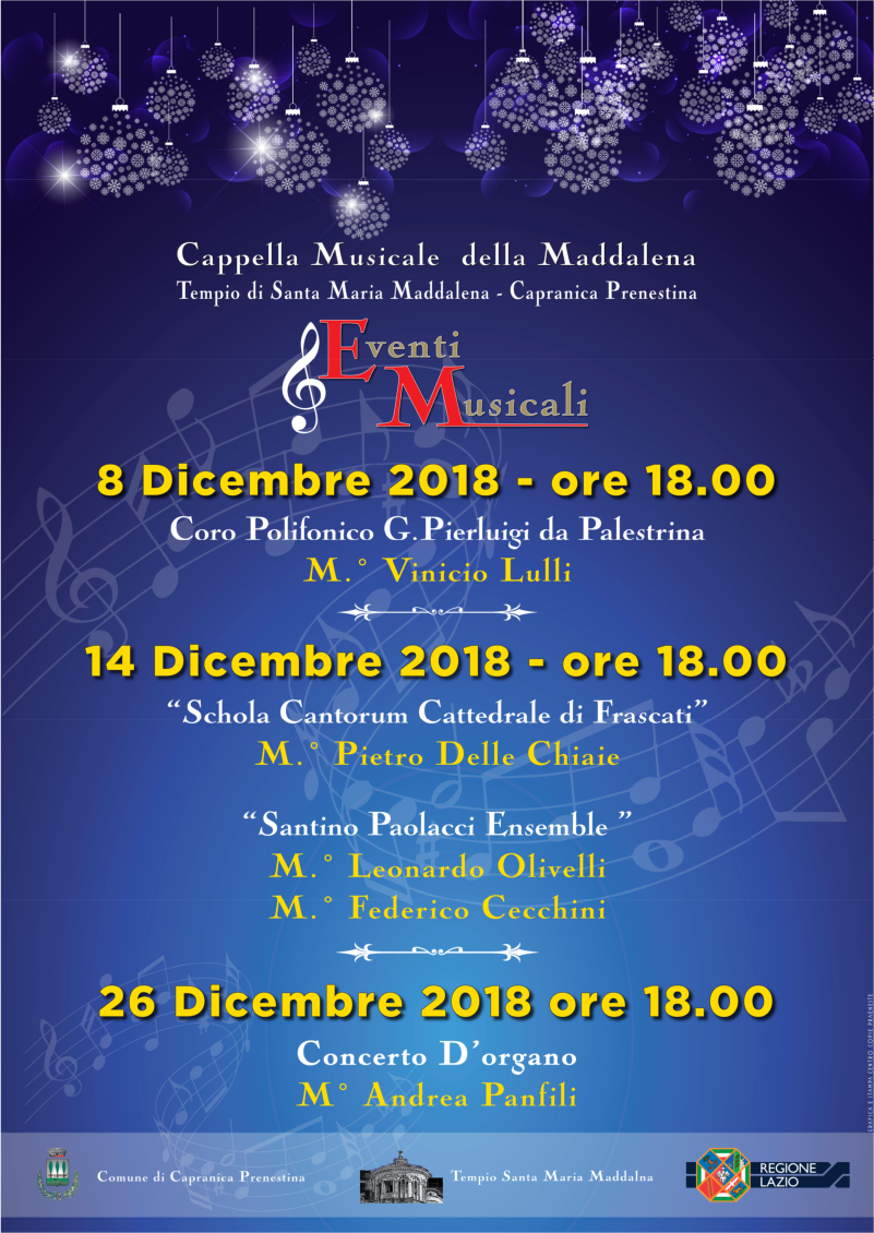 eventi musicale natale 2018