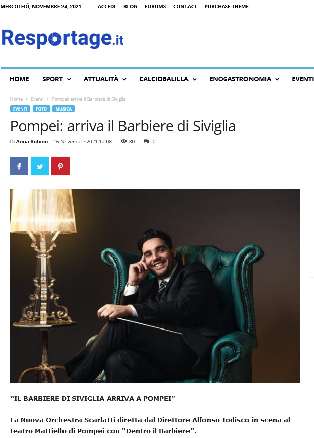 Pompei arriva il Barbiere di Siviglia Resportage
